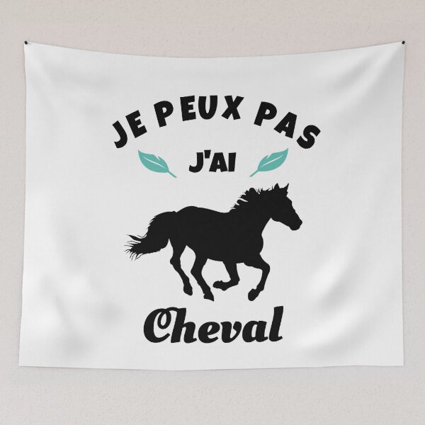 Aperçu de l'œuvre je peux pas j'ai cheval équitation créée et vendue par la-petite-folie.