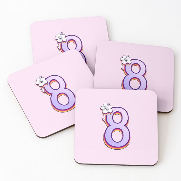 Item preview, Number 8 - Eight , Hibiscus Flower designed and sold by cuteartdesign.