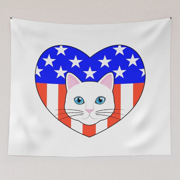 Item preview, ALL AMERICAN CAT LOVER designed and sold by Catinorbit.