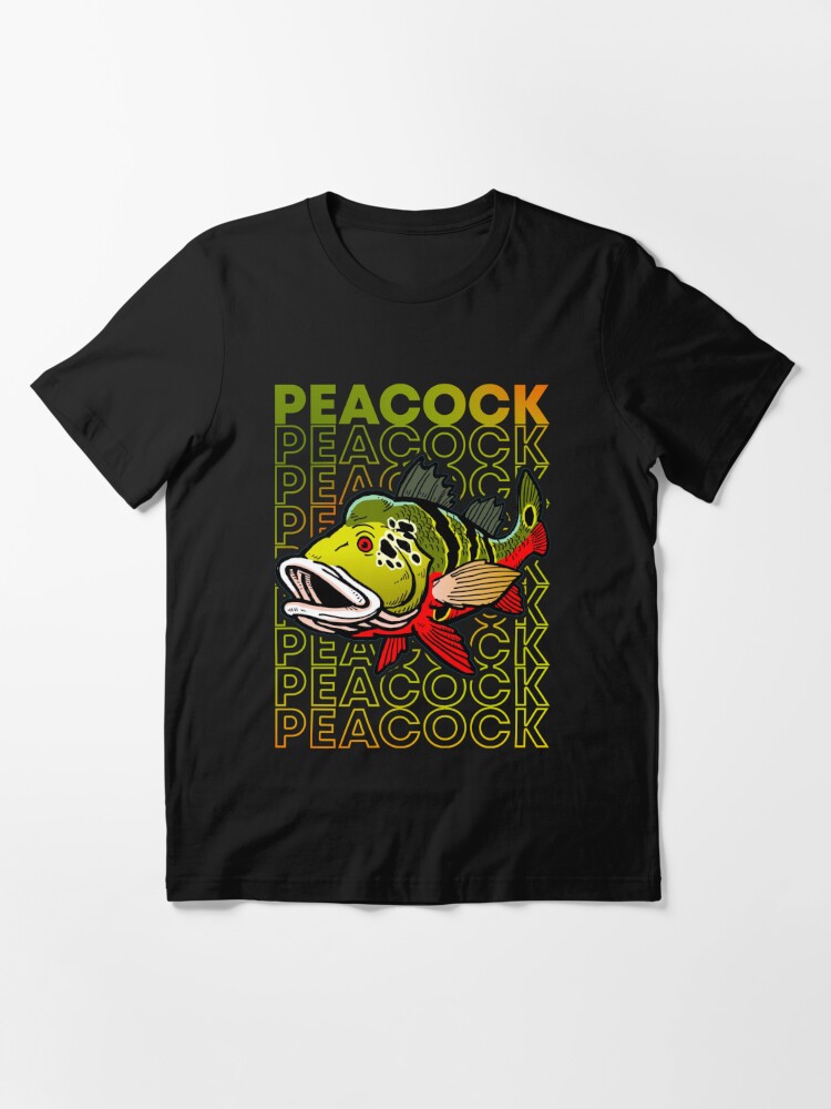 Peacock Bass 80S Style Monster Fish Keeper Men Women Long Sleeve T-shirt  Graphic Print Unisex