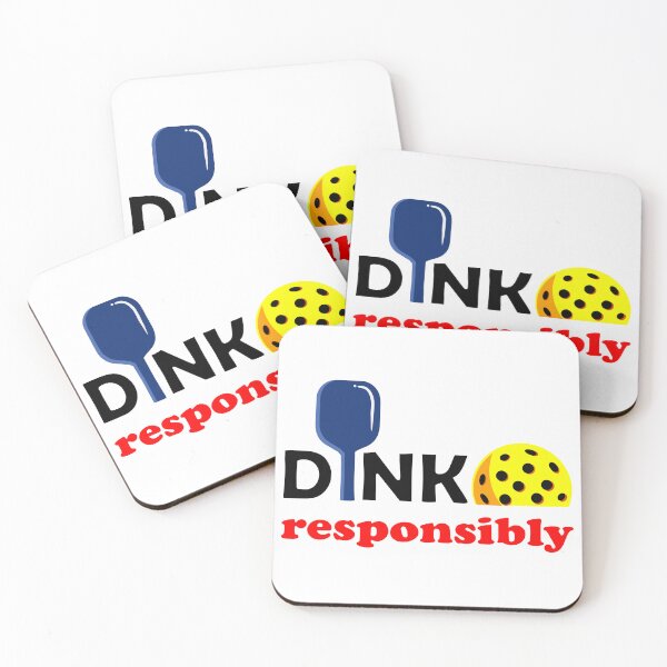 Item preview, Dink Responsibly Pickleball Ball and Paddle designed and sold by Dewlangrial.