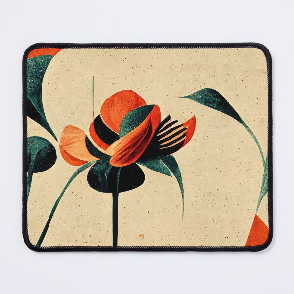 Item preview, Art deco poppy flowers on light background designed and sold by justinasv775.