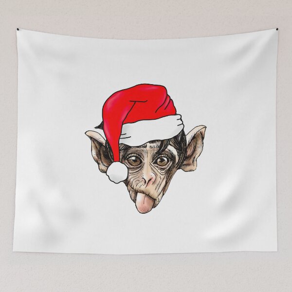 Item preview, Funny Christmas Monkey  designed and sold by Krissys-Art.