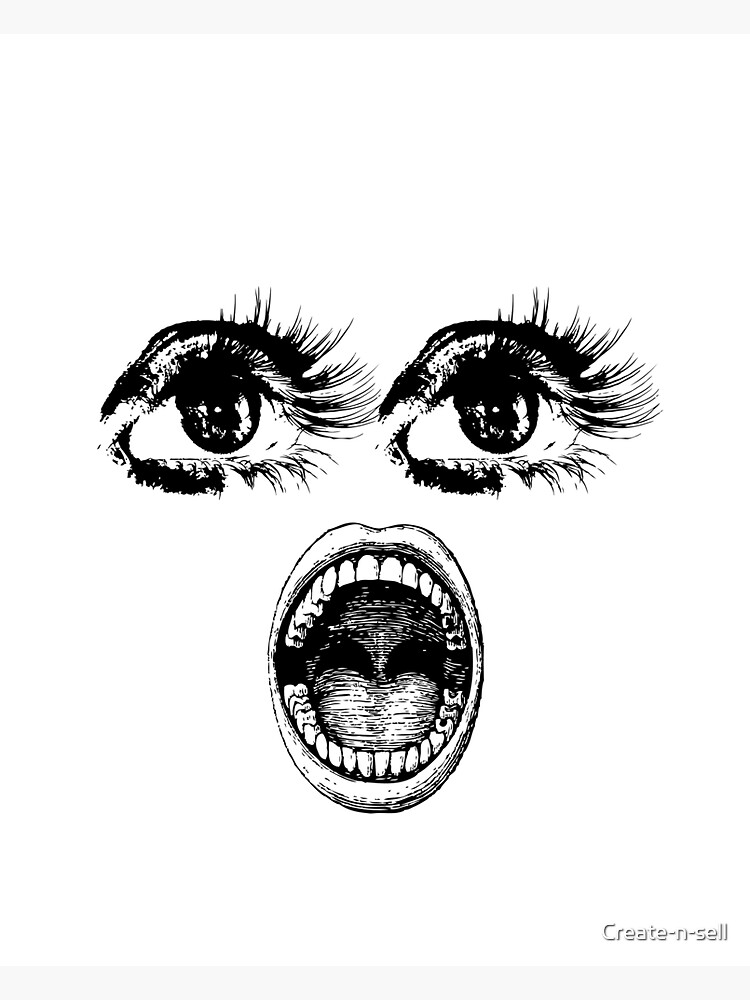 "Funny eyes nose face" Sticker for Sale by Creatensell Redbubble