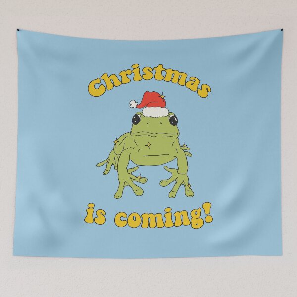 Item preview, Christmas Frog in Christmas Hat ♥ Christmas Is Coming ♥ designed and sold by tartagain.