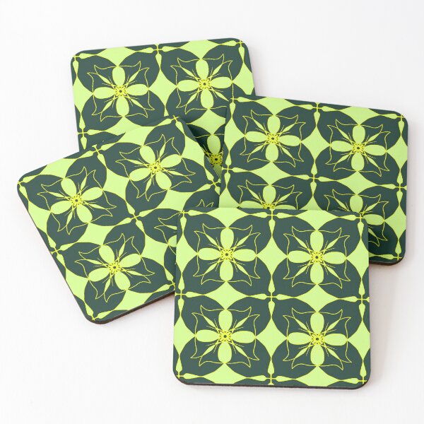 Item preview, Beautiful Green Pattern With Glossy Yellow Border Seamless Pattern designed and sold by patternologyy.