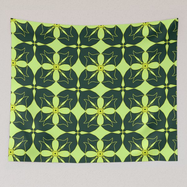Item preview, Beautiful Green Pattern With Glossy Yellow Border Seamless Pattern designed and sold by patternologyy.