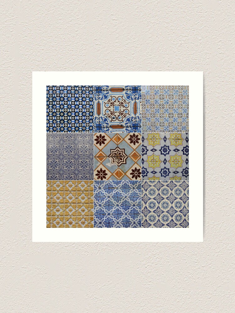 Thumbnail 2 of 3, Art Print, Porto Tiles designed and sold by TalBright.