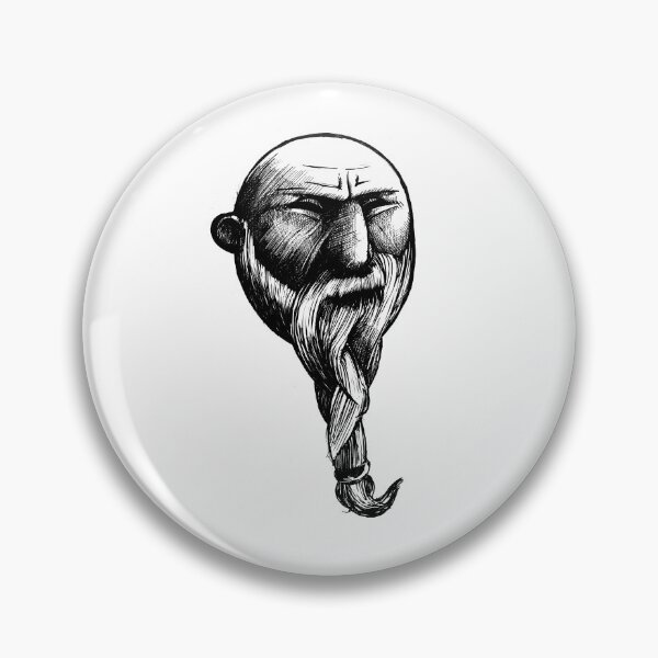 Item preview, Old Wiseman Bearded Monk Drawing designed and sold by LarksDrawings.