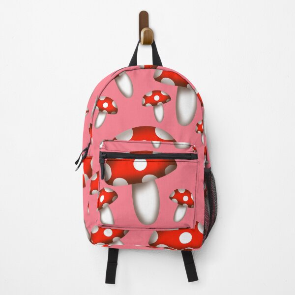 Item preview, Amanita Red and White Polka Dot Mushroom Fungus with Pink background designed and sold by Karen Ekdahl.