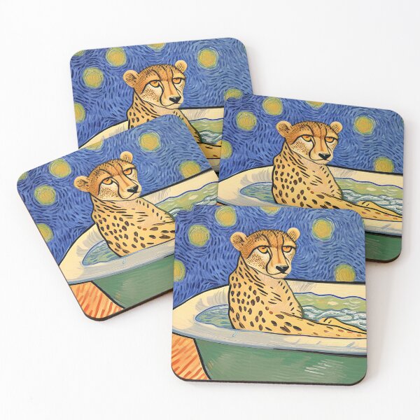 Item preview, Cheetah Chilling in the Bath designed and sold by meggydesigns.