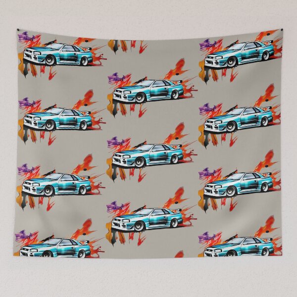 Item preview, Nissan skyline r34 artwork designed and sold by Nakumis-shop.