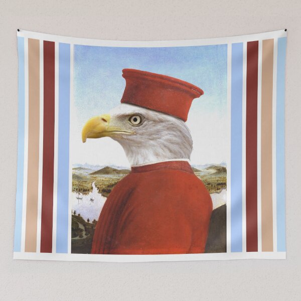 Item preview, Profile Portrait of a Bald Eagle as Federico da Montefeltro - Pet Gift designed and sold by Furry And  Purry.