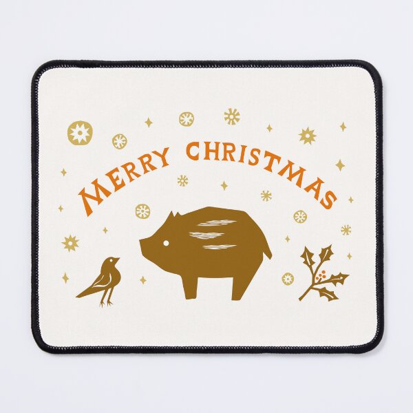 Item preview, Merry Christmas Piglet - Gold designed and sold by Huge Potato.