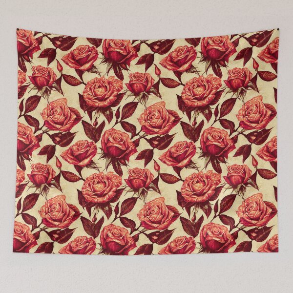 Item preview, Vintage rose pattern designed and sold by Lenkooo.