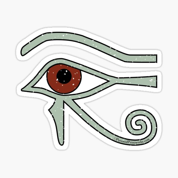 Vista previa del artículo con la obra «Ojo de Horus Antiguo símbolo egipcio de protección en verde (B)», diseñado y vendido por PyramidPrintWrx.