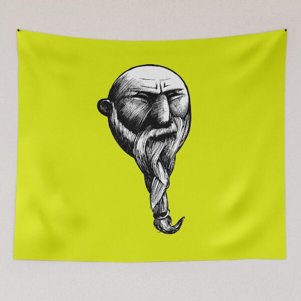 Item preview, Old Wiseman Bearded Monk Drawing designed and sold by LarksDrawings.