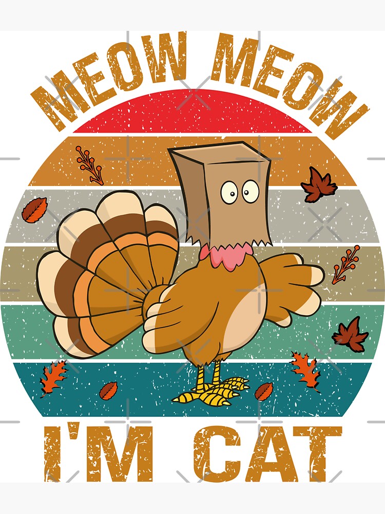  Funny Turkey Meow I'm A Cat For Thanksgiving Funny Fake Cat  Pullover Hoodie : Clothing, Shoes & Jewelry