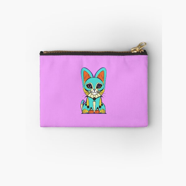Aperçu de l'œuvre Chaton à motifs Maya bleu créée et vendue par thumbjoint.