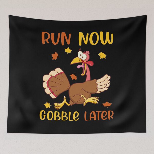 Item preview, Turkey Costume Run Now Gobble Latter Funny Thanksgiving  designed and sold by Tatus Brinal.