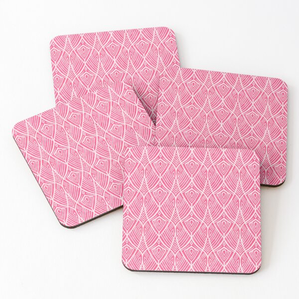 Item preview, Linework Abstract Art Deco Amphora in Hot Pink and Off White designed and sold by micklyn.