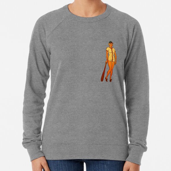Vintage Pinup Baseball Player Lightweight Sweatshirt
