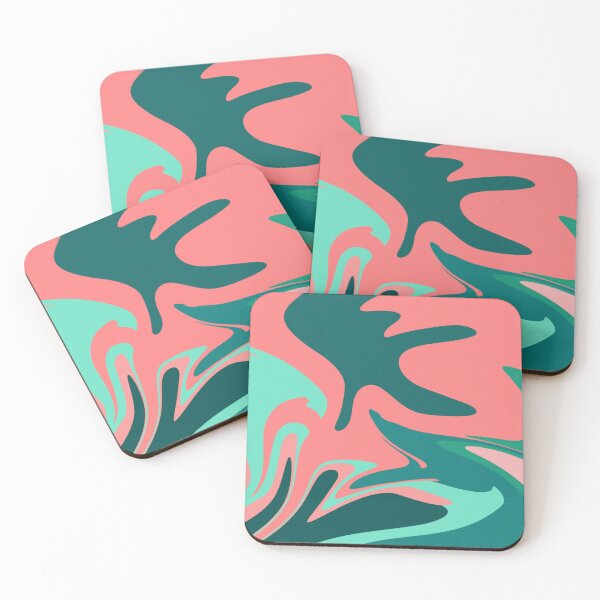 Item preview, Pink and green wavy lines designed and sold by GEWINN.