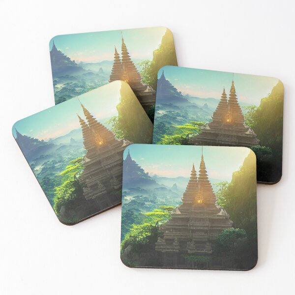 Item preview, Mountaintop Temples in the Morning designed and sold by OccultDreams.