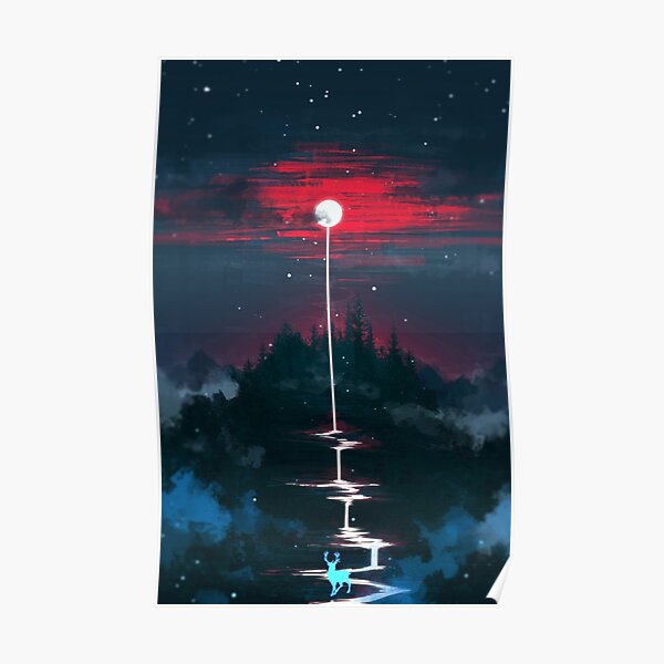 Lunar Dripping Poster