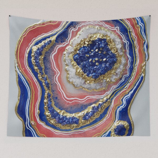 Item preview, Agate geode wall art. Geode wall art, Gold, Coral ,Sapphire designed and sold by Sandytov.