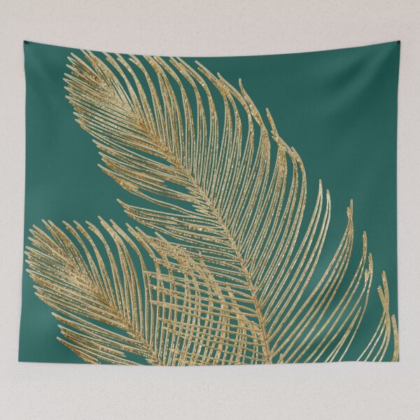 Item preview, Palm Leaves Finesse Line Art with Gold Foil #4 (Faux Foil) #minimal #decor #art designed and sold by Anita's & Bella's Art.