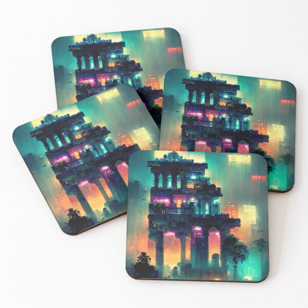 Item preview, Cyberpunk Hanging Gardens of Babylon designed and sold by SteamedSashimi.