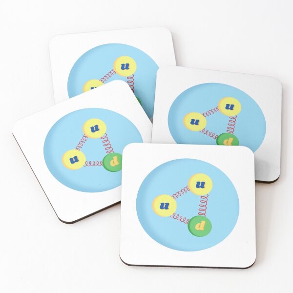 Item preview, proton made of up quarks and down quarks, particle physics designed and sold by NoetherSym.