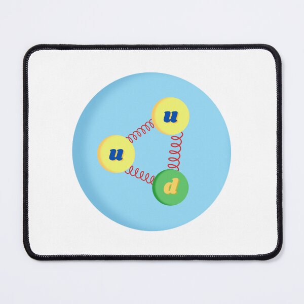 Item preview, proton made of up quarks and down quarks, particle physics designed and sold by NoetherSym.