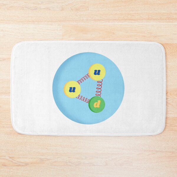 Item preview, proton made of up quarks and down quarks, particle physics designed and sold by NoetherSym.