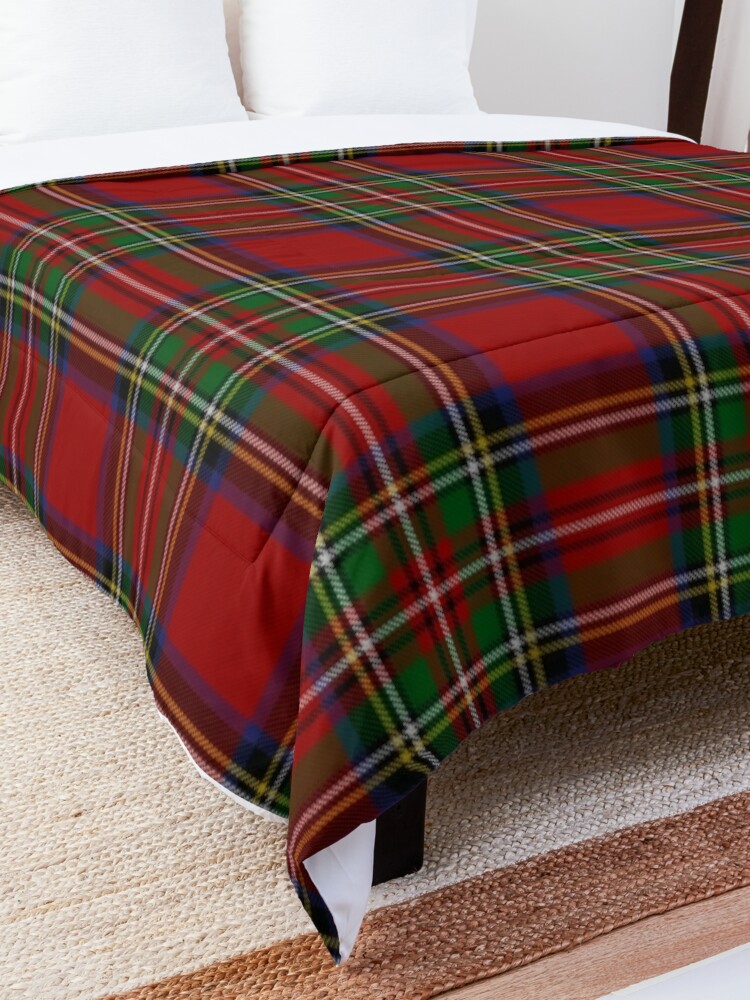 Alternate view of The Royal Stewart Tartan Stuart Clan Plaid Tartan Comforter