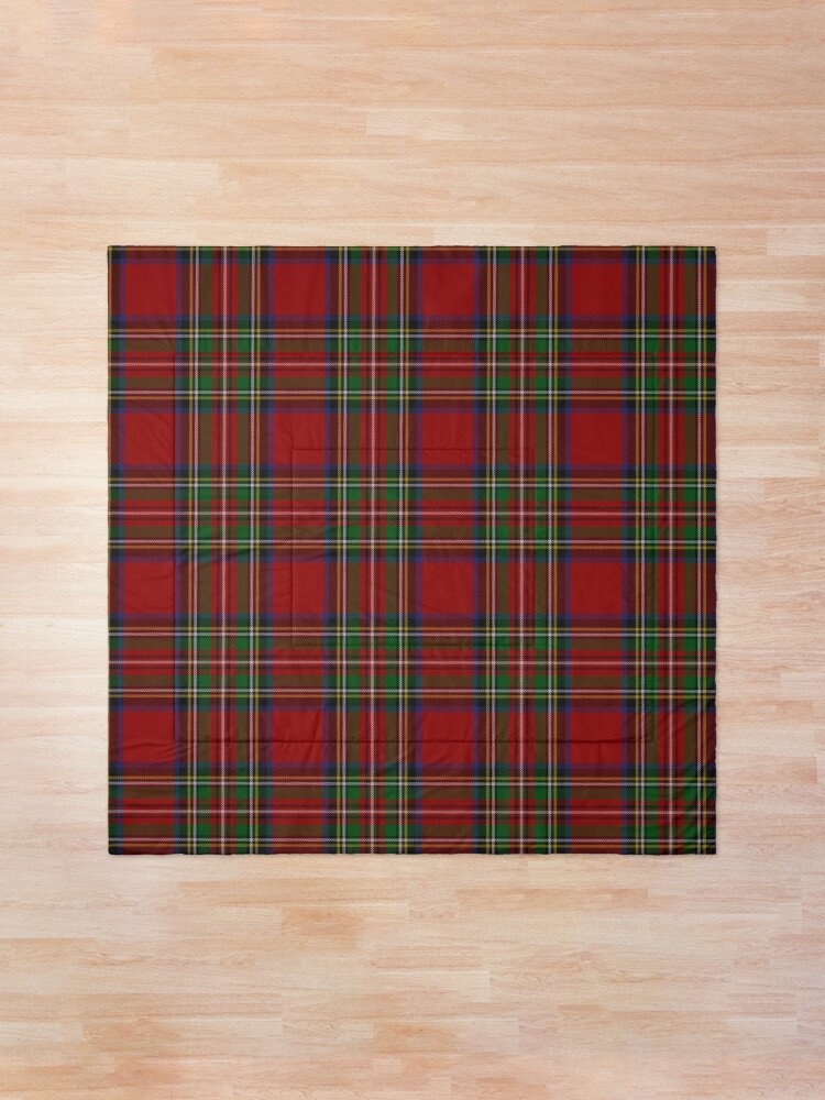 Alternate view of The Royal Stewart Tartan Stuart Clan Plaid Tartan Comforter