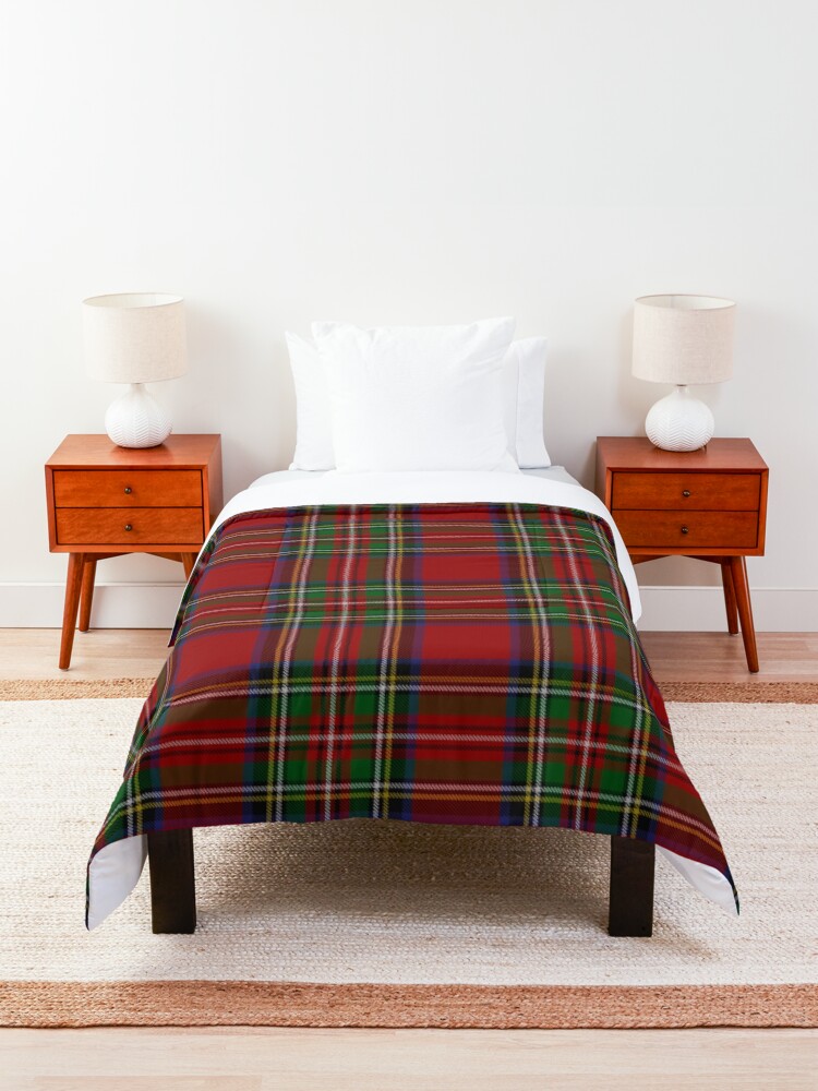 Alternate view of The Royal Stewart Tartan Stuart Clan Plaid Tartan Comforter