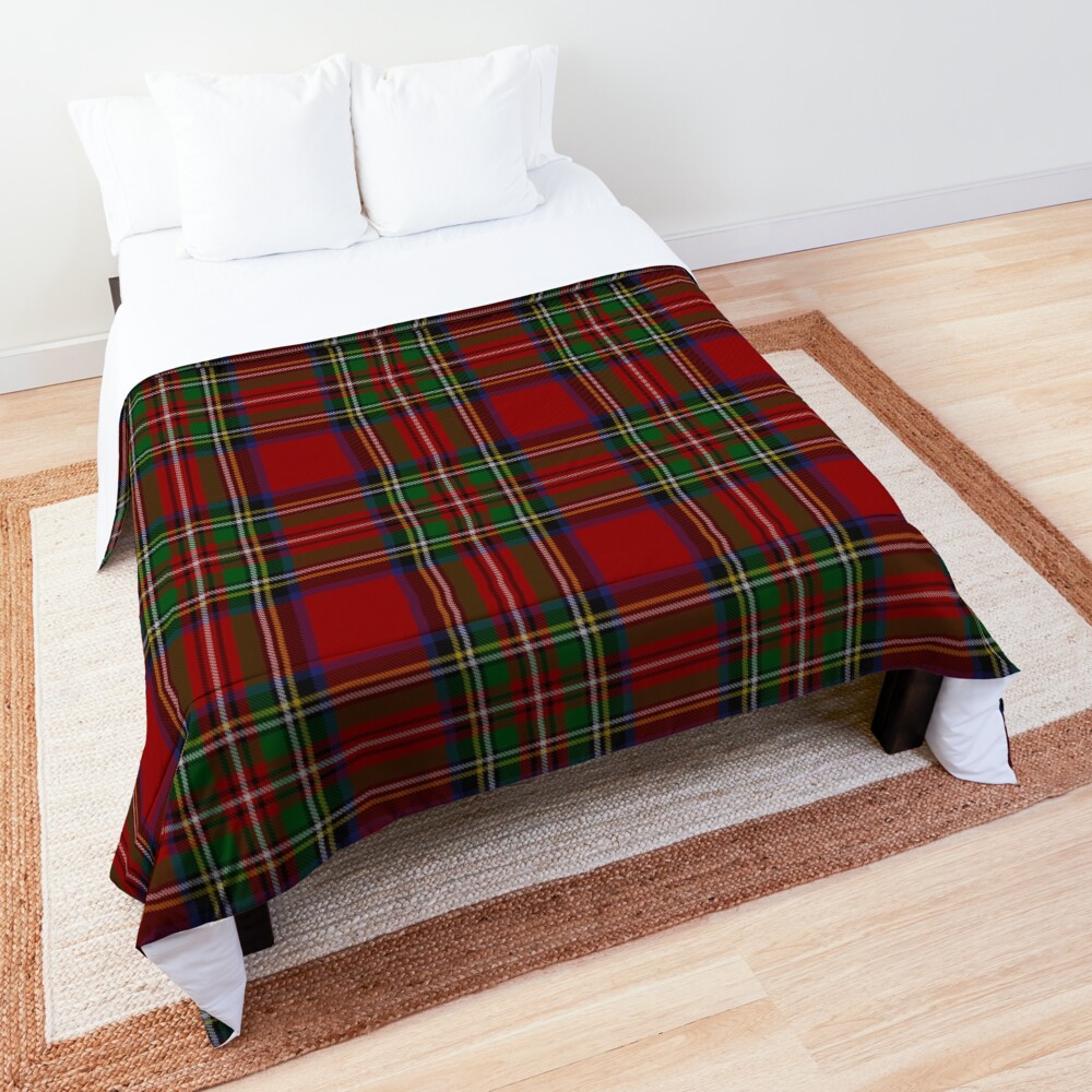 The Royal Stewart Tartan Stuart Clan Plaid Tartan Comforter