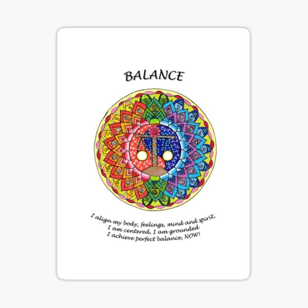 Balance Mandala (Affirmation) Sticker