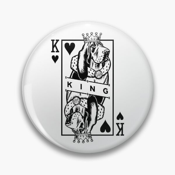 Item preview, Basset Hound King Of Hearts Funny Dog Playing Card Pop Art designed and sold by GrandeDuc.