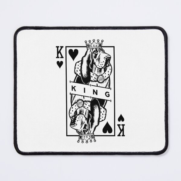 Item preview, Basset Hound King Of Hearts Funny Dog Playing Card Pop Art designed and sold by GrandeDuc.