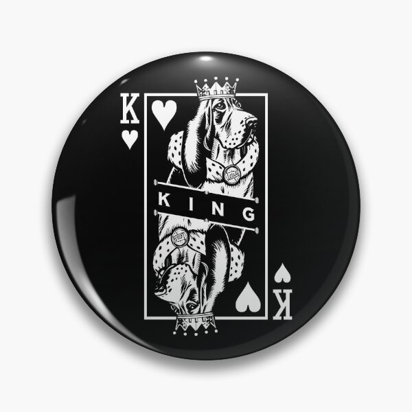 Item preview, Basset Hound King Of Hearts Funny Dog Playing Card Pop Art designed and sold by GrandeDuc.
