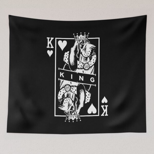 Item preview, Basset Hound King Of Hearts Funny Dog Playing Card Pop Art designed and sold by GrandeDuc.