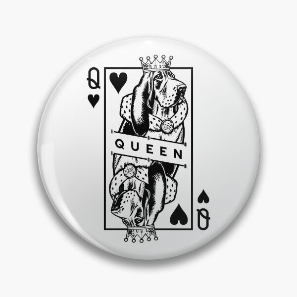 Item preview, Basset Hound Queen Of Hearts Funny Dog Playing Card Pop Art designed and sold by GrandeDuc.