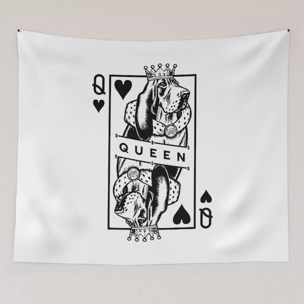 Item preview, Basset Hound Queen Of Hearts Funny Dog Playing Card Pop Art designed and sold by GrandeDuc.