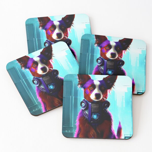 Item preview, australian shepherd cyberpunk dog #3 designed and sold by supeart.