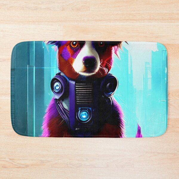 Item preview, australian shepherd cyberpunk dog #3 designed and sold by supeart.