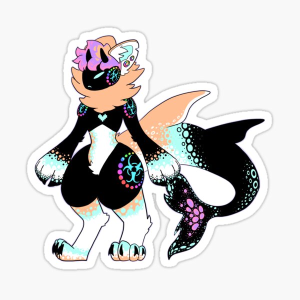 Item preview, protogen fursona plushmonster designed and sold by XPLUSHMONSTERX.
