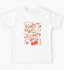 Pumpkin Spice Makes Everything Nice Hand Lettered Design Kids Tee